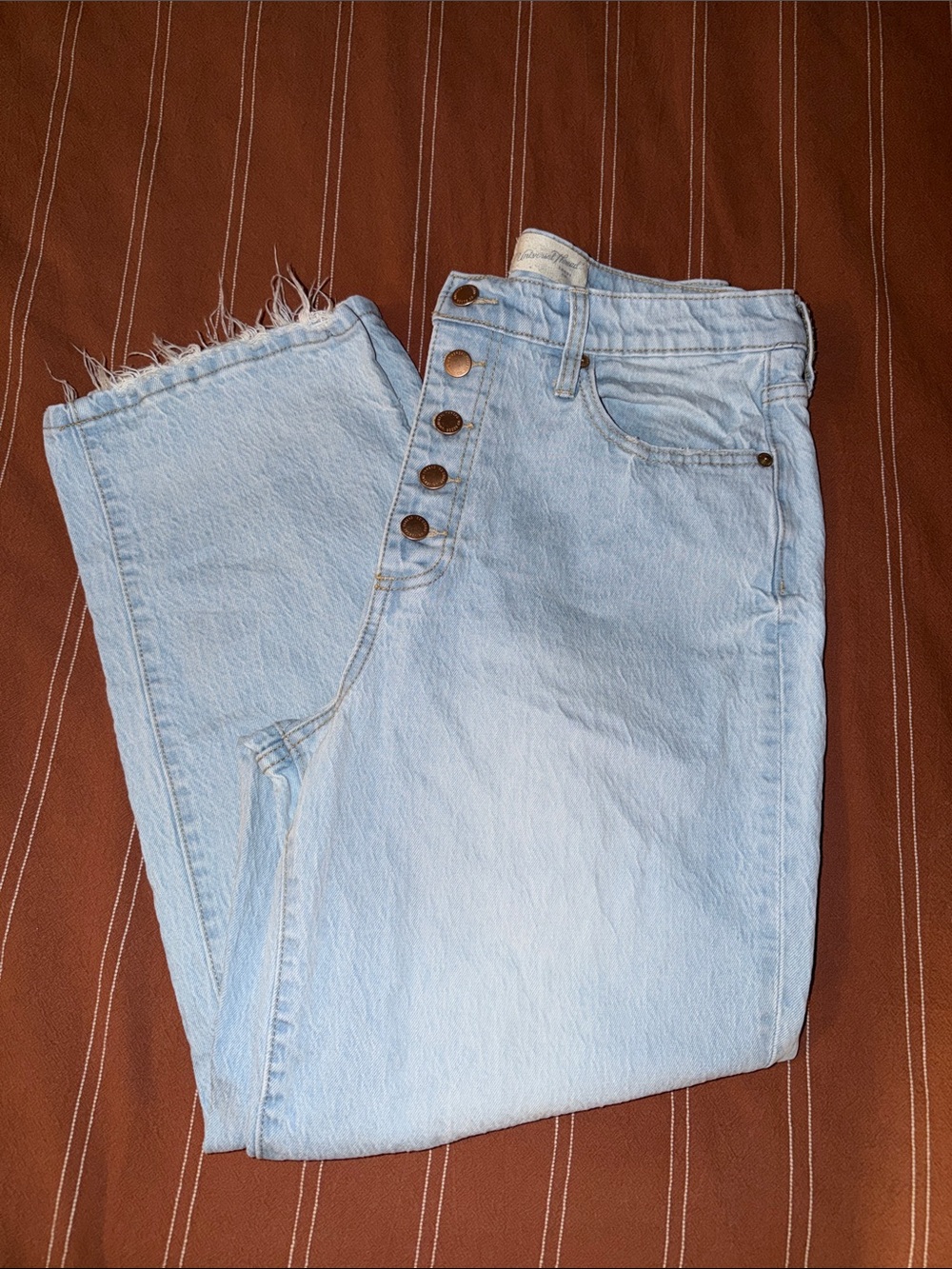 Universal Thread Light Blue High-Rise Button-Fly Jeans